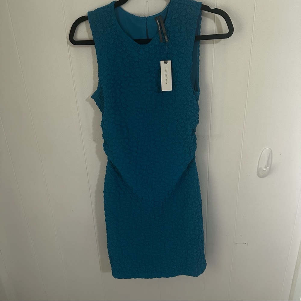 Anthropologie Teal Mini Dress